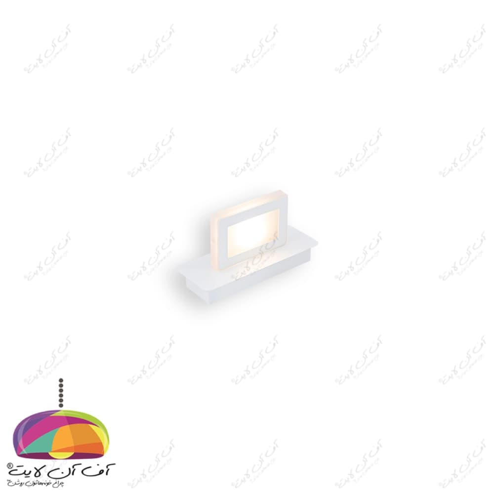 چراغ بالا آینه تک شعله 7 وات مدل A34 بدنه سفید