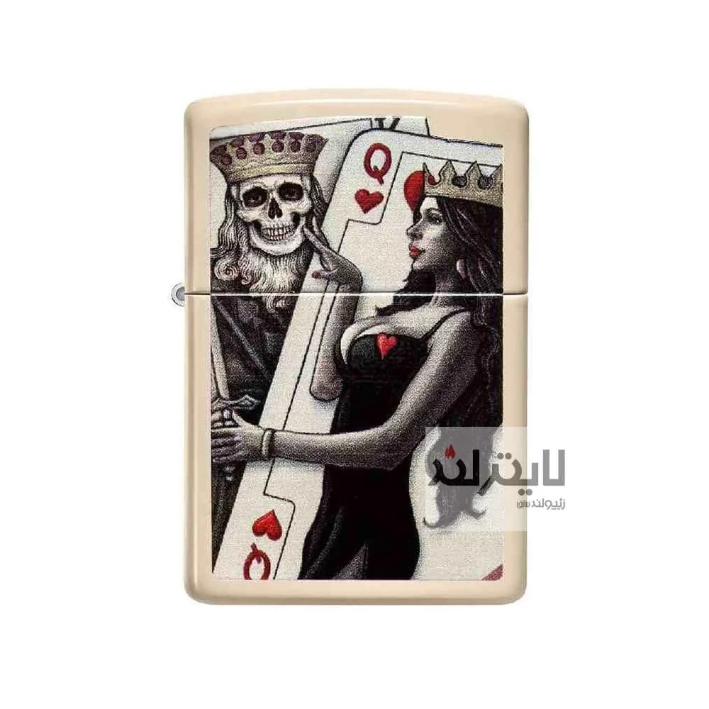 فندک زیپو مدل Skull King Queen Beauty کد ۴۹۹۴۲