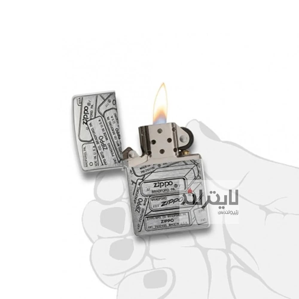 فندک زیپو مدل Bottom Stamps Design کد 48713 — تصویر ۳