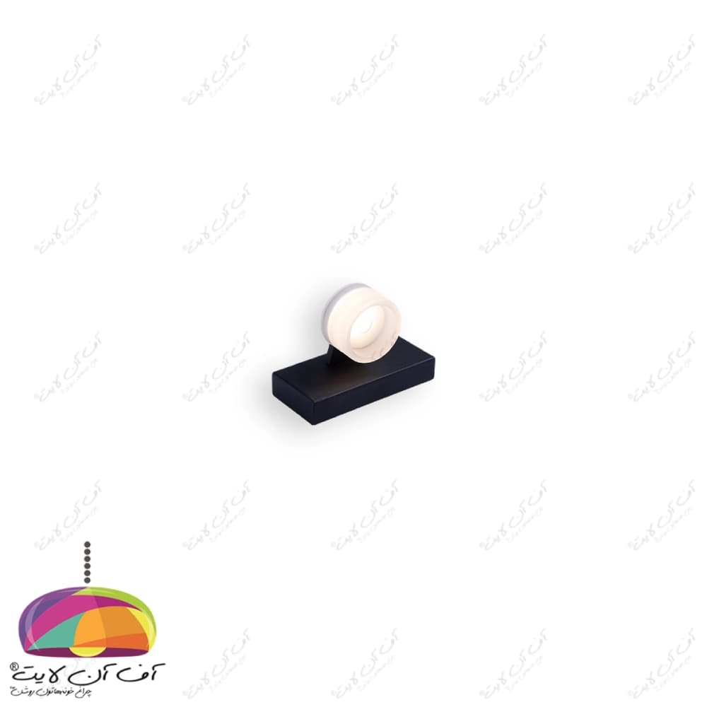 چراغ بالا آینه تک شعله 7 وات مدل A32 بدنه مشکی