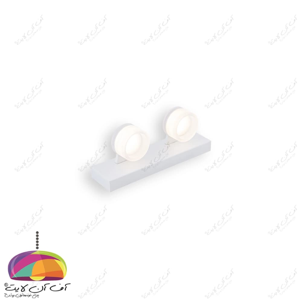 چراغ بالا آینه دو شعله 14 وات مدل A32 بدنه سفید