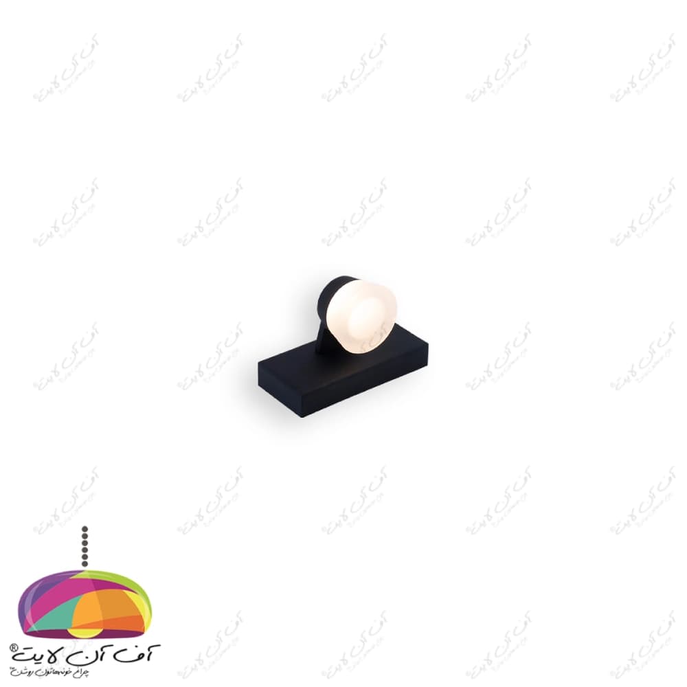 چراغ بالا آینه تک شعله 7 وات مدل A31 بدنه مشکی