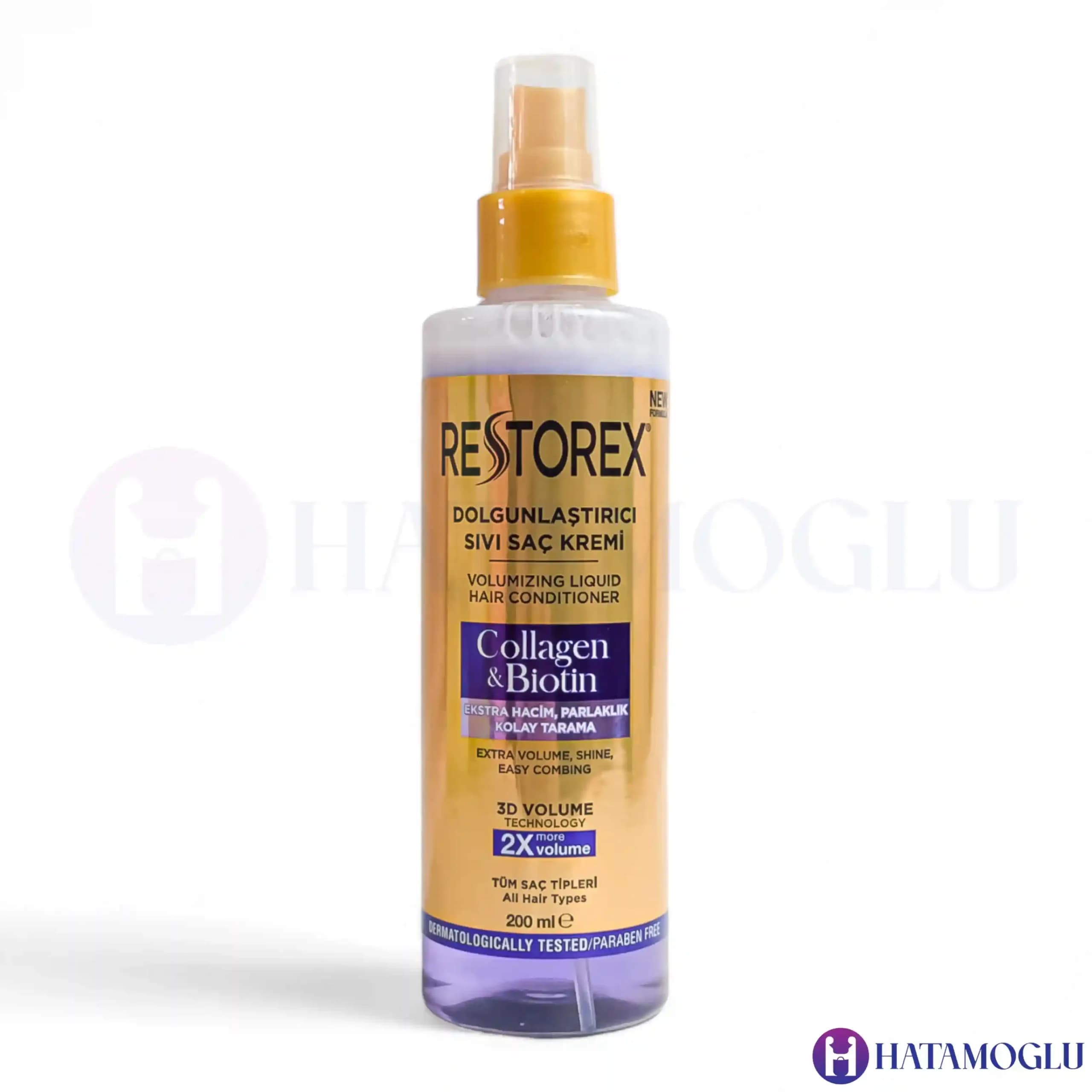 اسپری نرم کننده مو بیوتین و کلاژن رستورکس Restorex