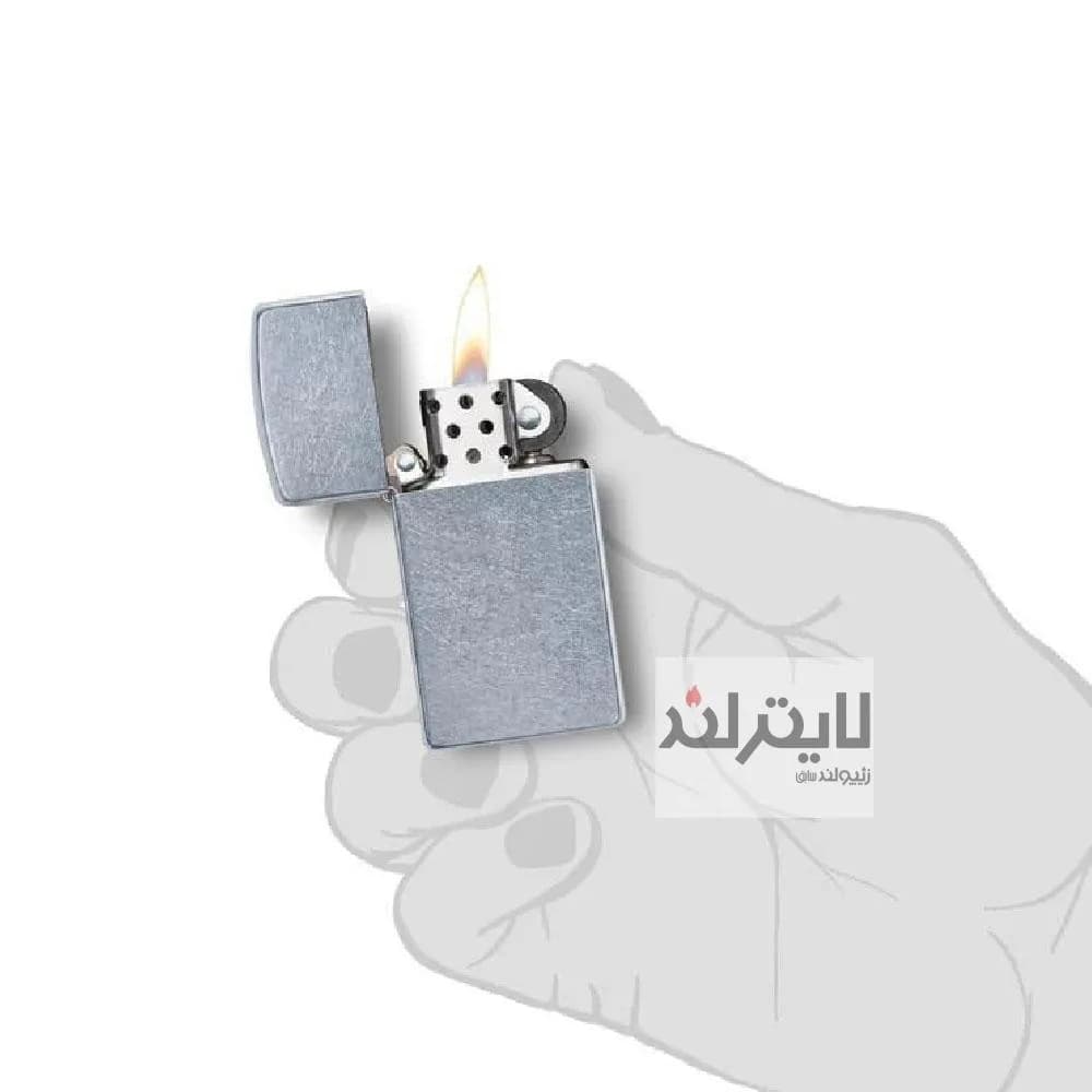فندک زیپو مدل Slim Street Chrome کد 1607 — تصویر ۳