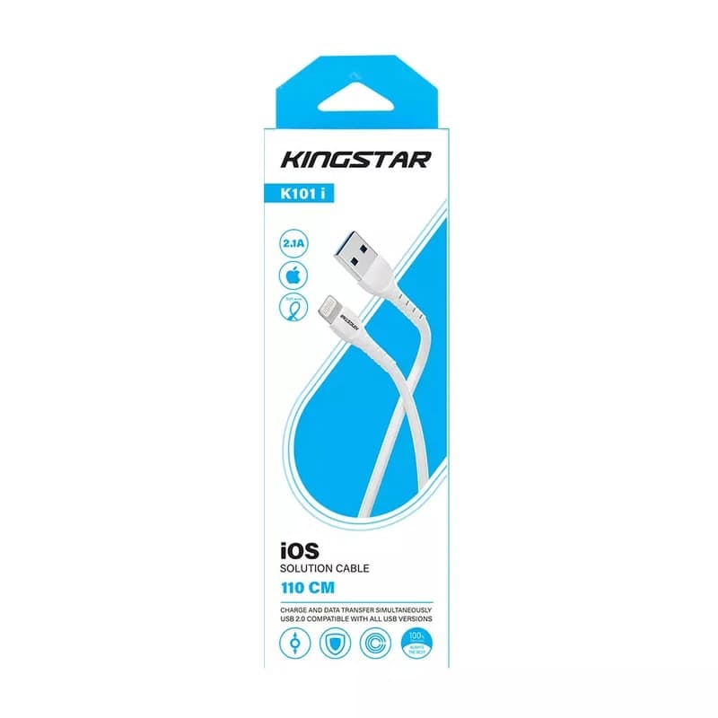 کابل تبدیل USB به لایتنینگ کینگ استار مدل K101i طول 1.1 متر — تصویر ۳
