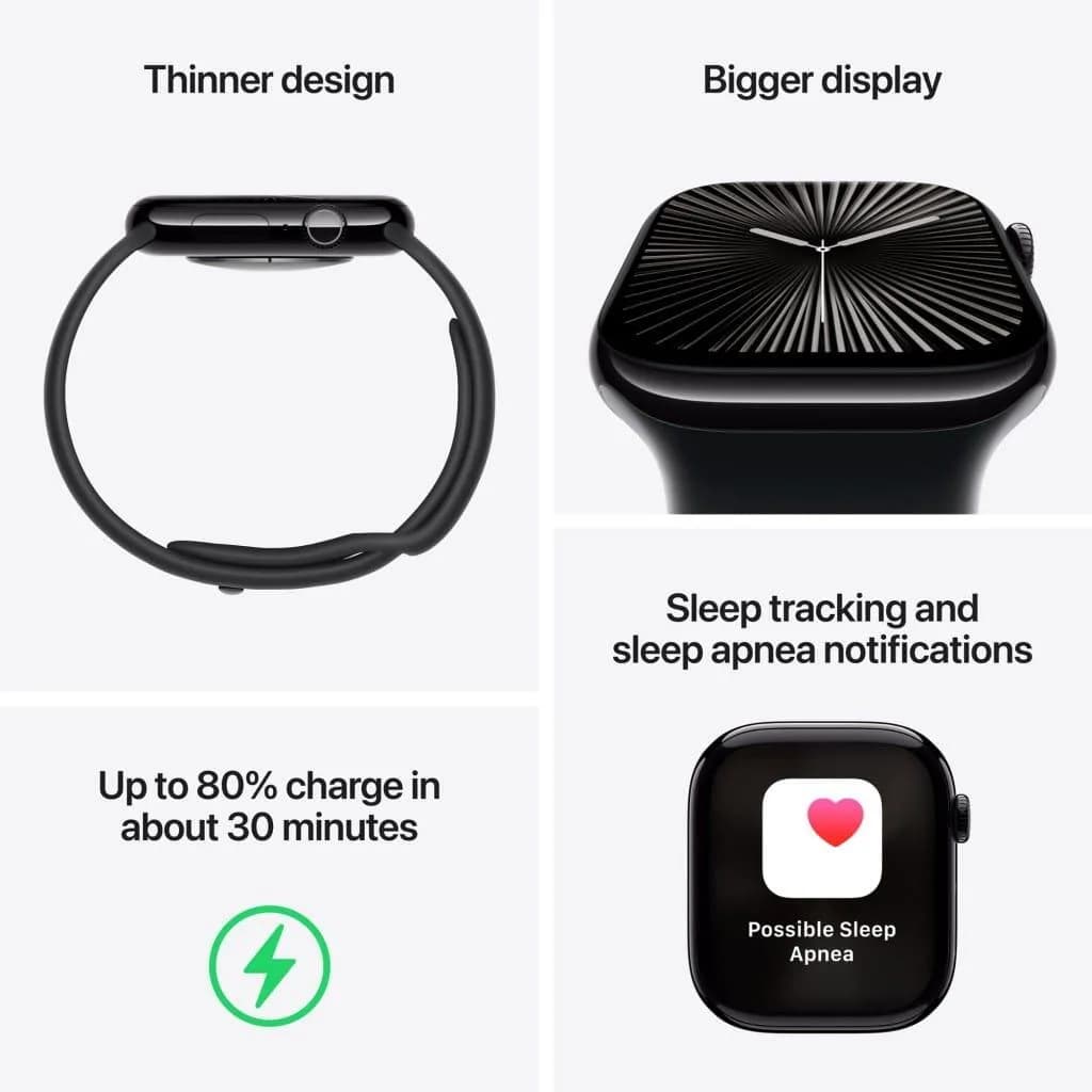 اپل واچ سری 10 با بند اسپرت سیلیکونی 46 میلی متری| Apple Watch Series 10 46mm — تصویر ۴