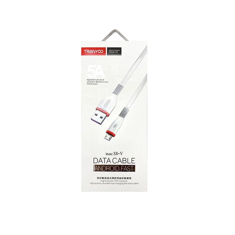 کابل تبدیل USB به Micro USB ترانیو مدل S8-V طول 1 متر — تصویر ۲