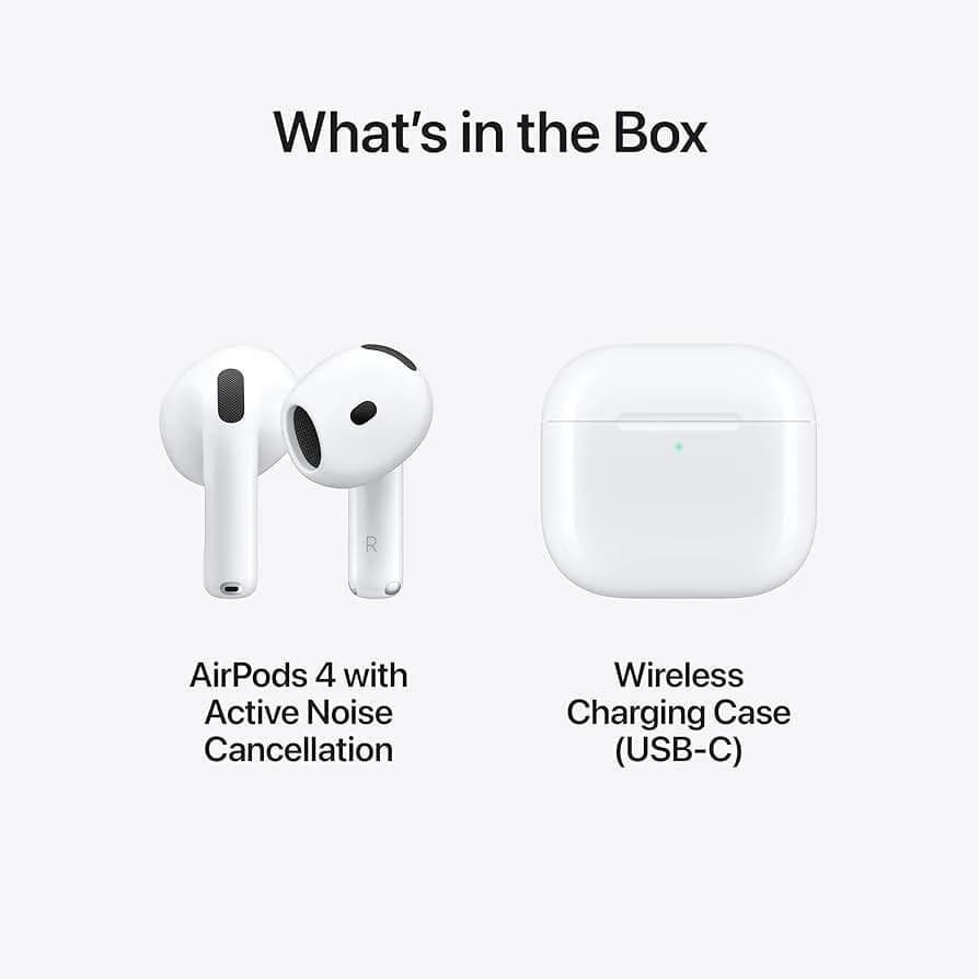 هندزفری بیسیم اپل ایرپاد نسل 4 مدل نویز کنسلینگ فعال| Apple Airpods 4 ANC 2024 — تصویر ۶