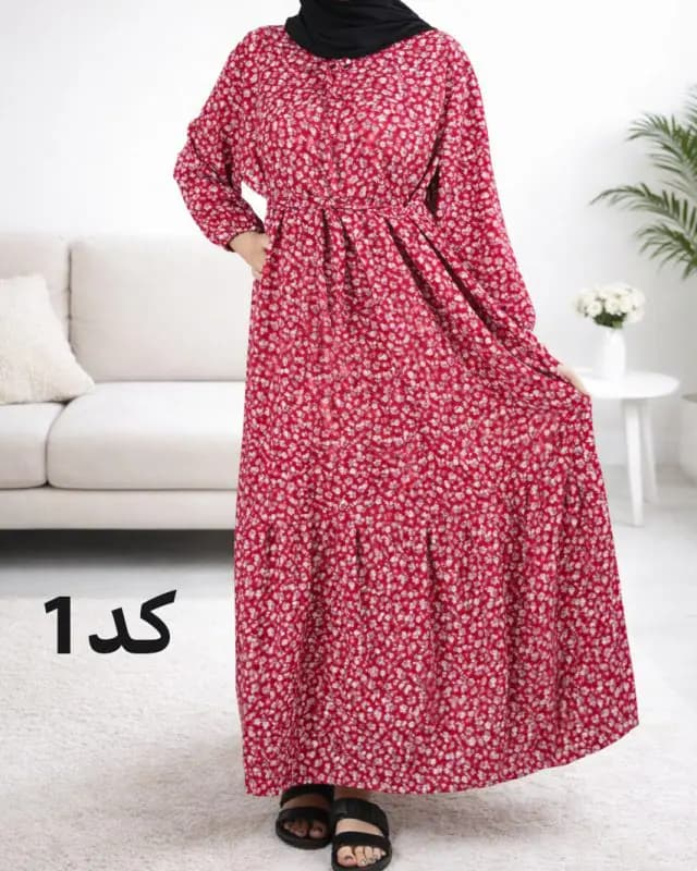 پیراهن ساحلی پفکی A7413 — تصویر ۲