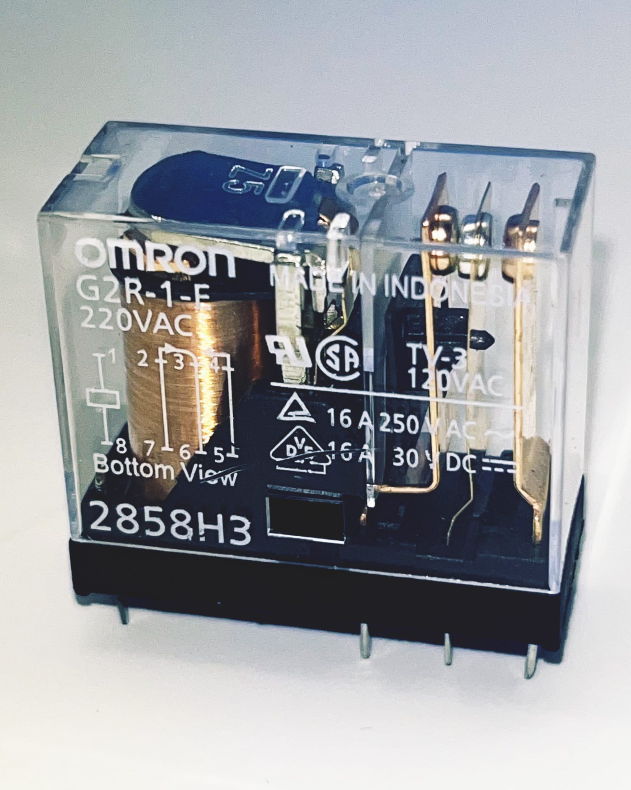 رله امرون 220 ولت 16 آمپر 8 پایه سوزنی|Omron G2R1-E 220VAC