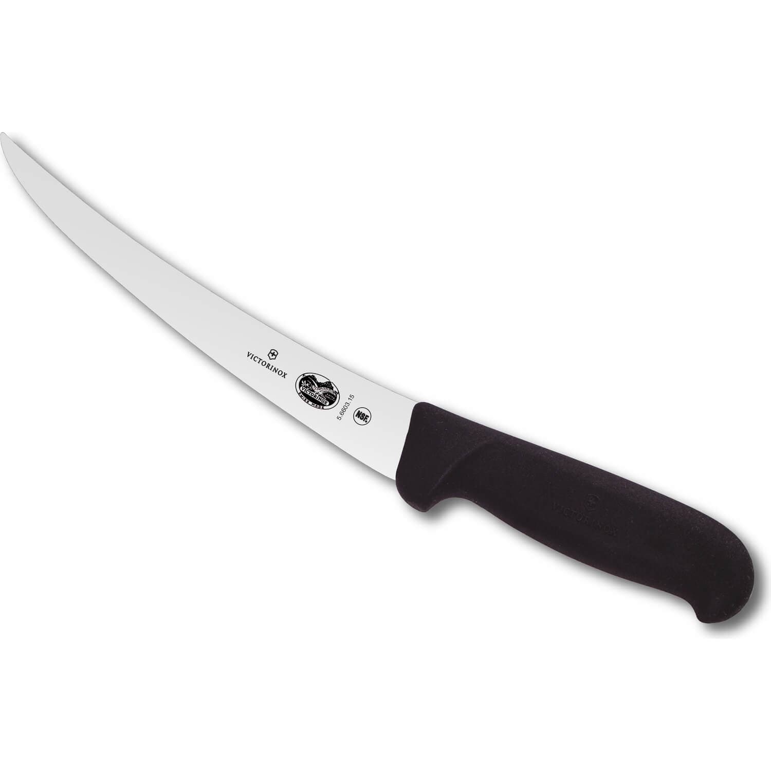 چاقوی بیخصی هلالی برند ویکتورینوکس اصل سوئیس 15 سانتی متری (سایز6) مدل 5.6603.15 – Victorinox Fibrox Semi-Stiff 5.6603.15 15cm — تصویر ۵