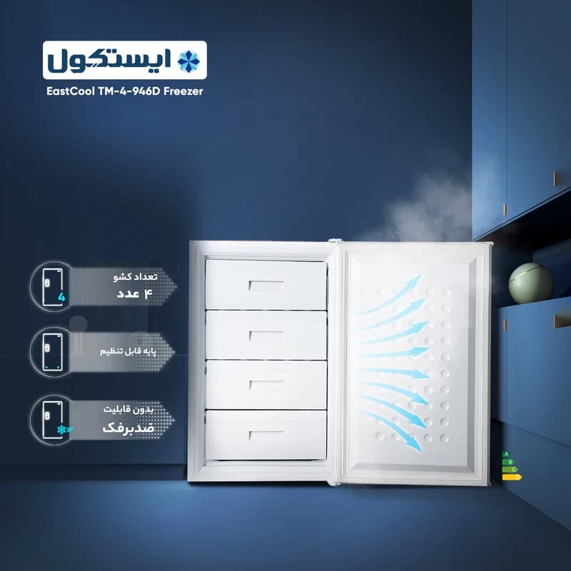 فریزر 4کشو ایستکول مدل TM-2946 — تصویر ۶