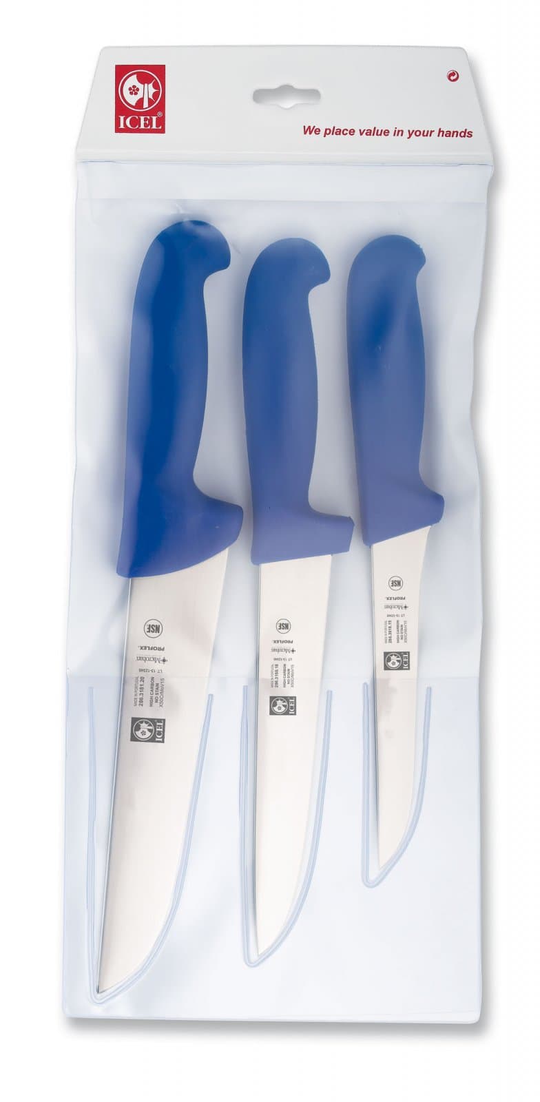 ست چاقوی 3 پارچه قصابی حرفه ای ایسل اصل – Icel-486.BS01.03