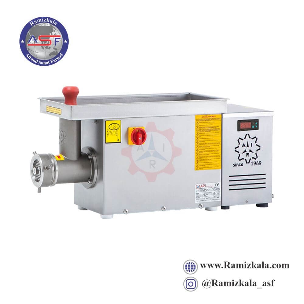 چرخ گوشت گیربکسی یخچال دار صنعتی آری ماکینا اصل ترکیه سایز 12 – Arı makina Model PKM 12s
