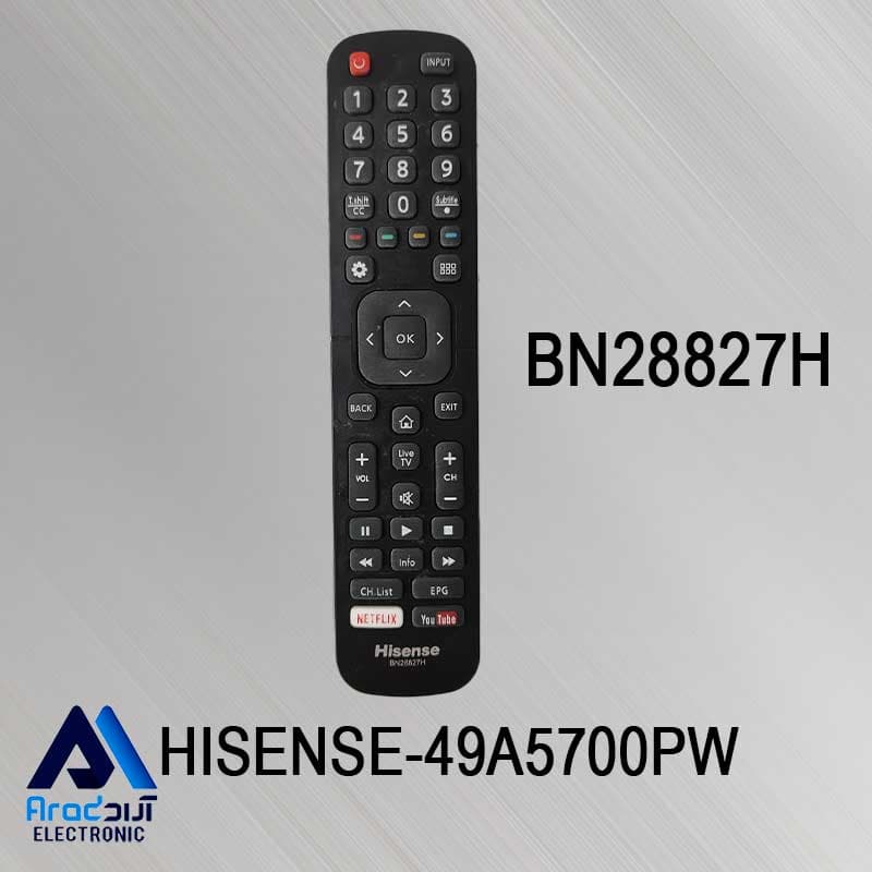 کنترل اصلی تلویزیون هایسنس 49A5700PW
