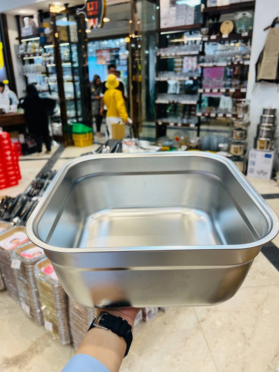 لگن مربع استیل نگیر و ضد زنگ وارداتی 5064-34 — تصویر ۳