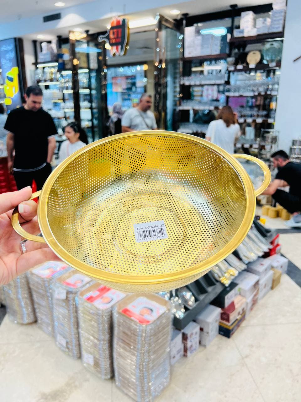 آبکش گرد طلایی وارداتی 6062-22 — تصویر ۳