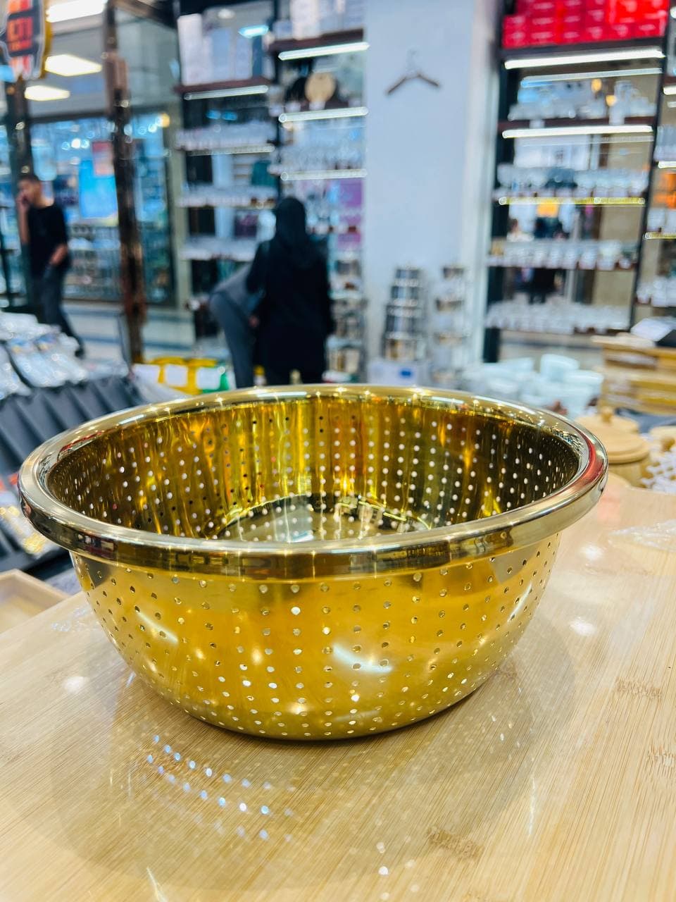 آبکش گرد طلایی وارداتی 6063-26 — تصویر ۲