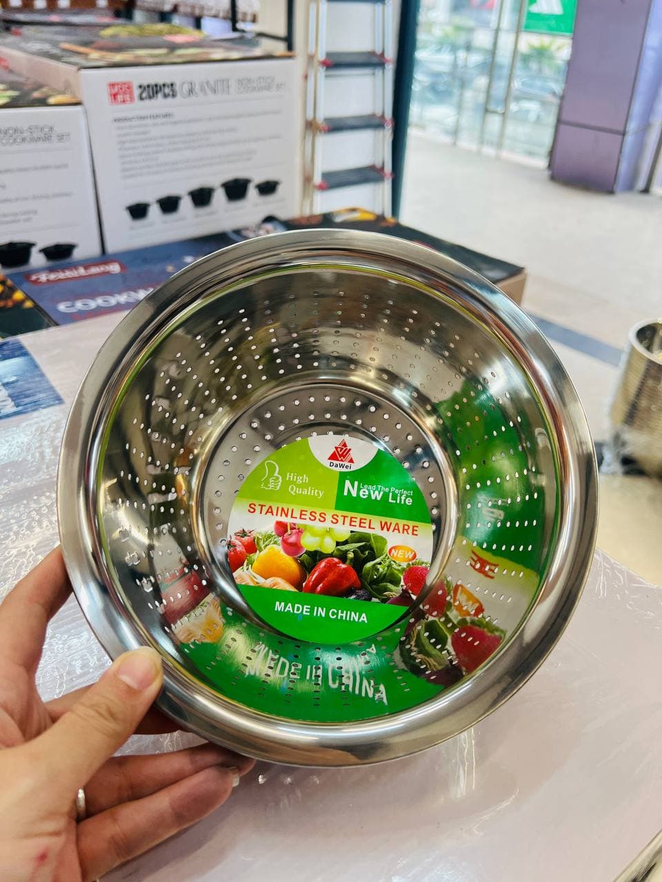 آبکش گرد استیل ضد زنگ وارداتی 5062-20 — تصویر ۳