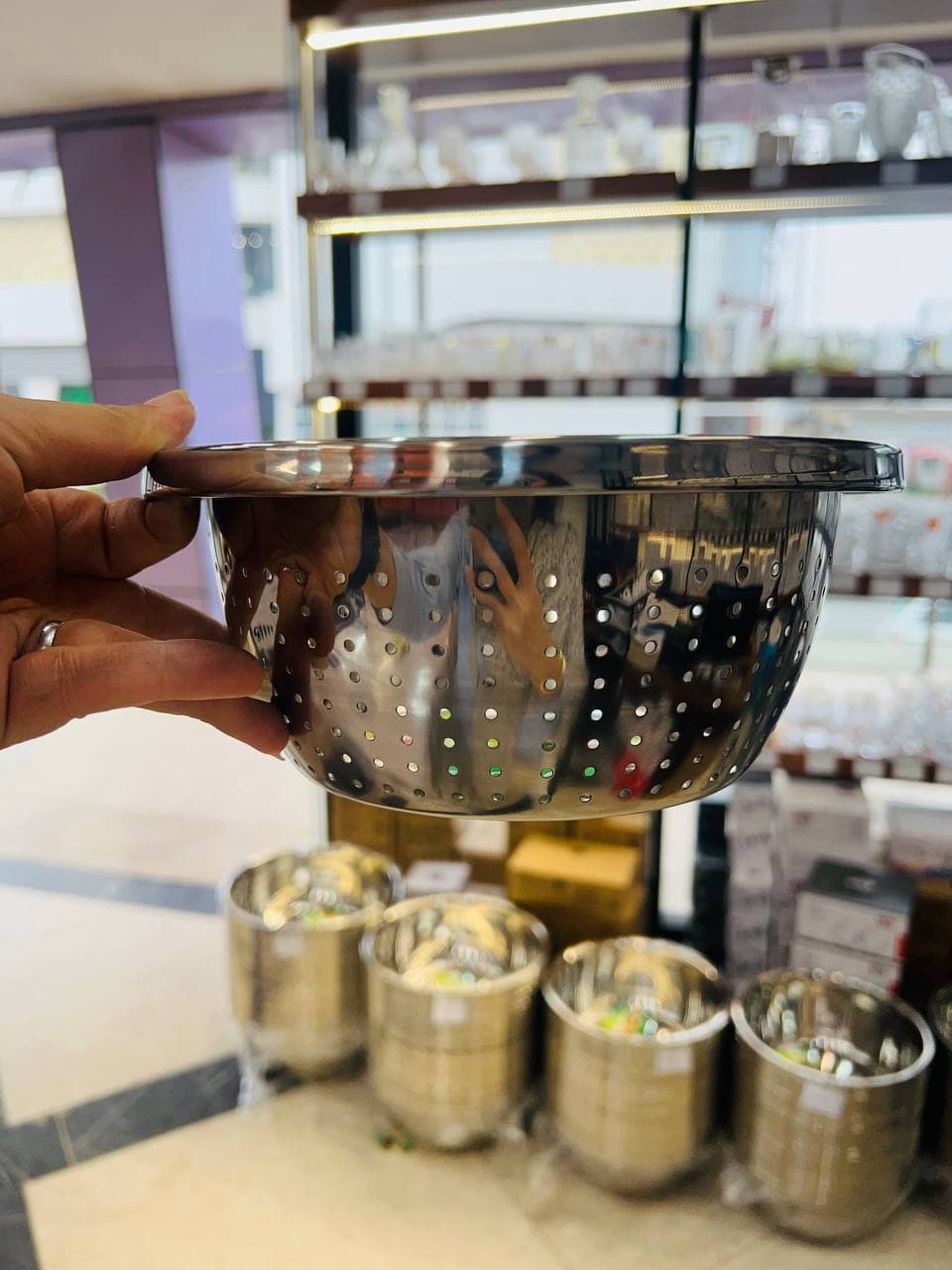 آبکش گرد استیل ضد زنگ وارداتی 5062-20 — تصویر ۵