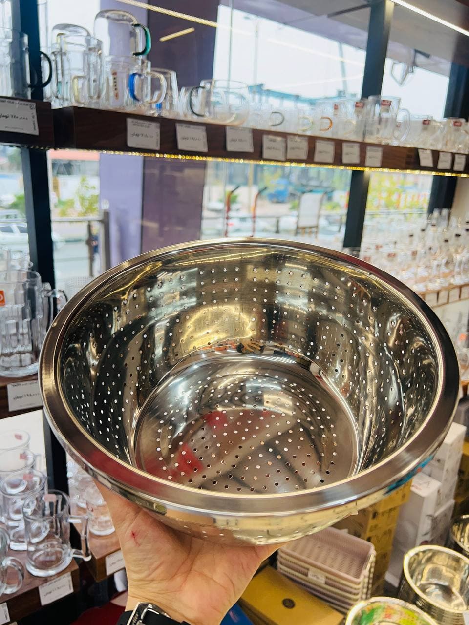 آبکش گرد استیل ضد زنگ وارداتی 5062-26 — تصویر ۴