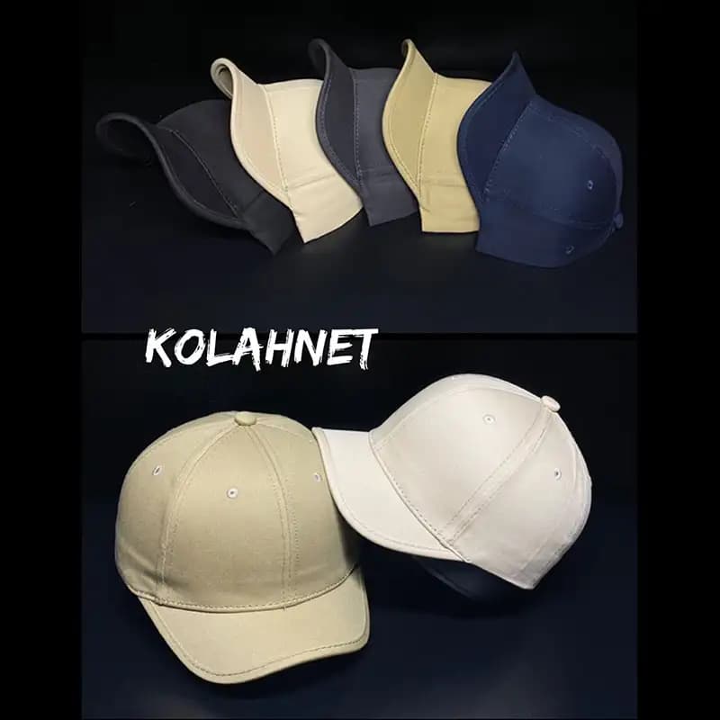 کلاه نقاب کوتاه کتان ساده کد 5588 — تصویر ۵