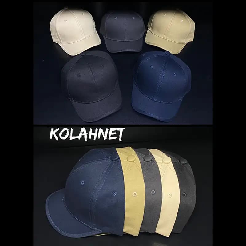 کلاه نقاب کوتاه کتان ساده کد 5588 — تصویر ۲