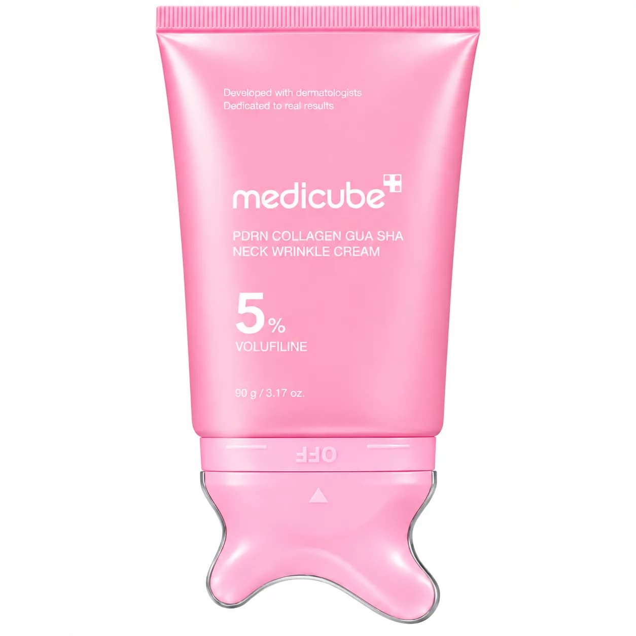 کرم ضدچروک و سفت کننده صورتی گردن مدی کیوب PDRN کلاژن با گواشا 90 گرم | Medicube PDRN Collagen Gua Sha Neck Wrinkle Cream
