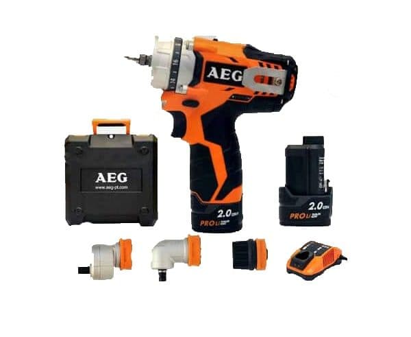 دریل شارژی چکشی AEG لیتیوم 12 ولت مدل BSB12G3LI KIT