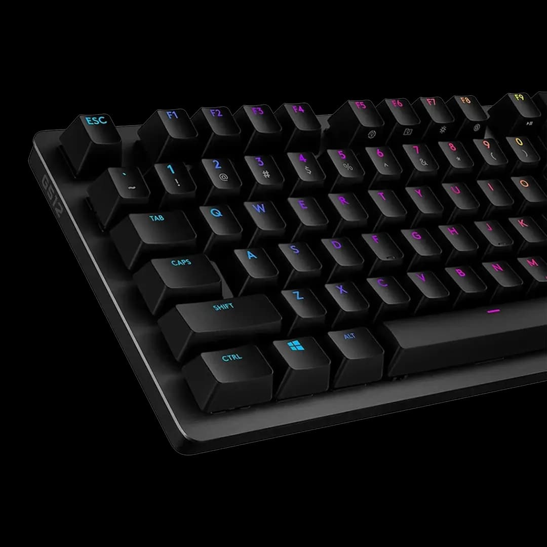 کیبورد باسیم لاجیتک مدل G512 Carbon GX Blue Tactile Switch Black — تصویر ۳