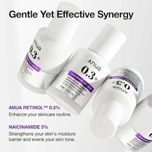 سرم ضد چروک مدل رتینول 0.3% و نیاسین آنوا ANUA — تصویر ۴