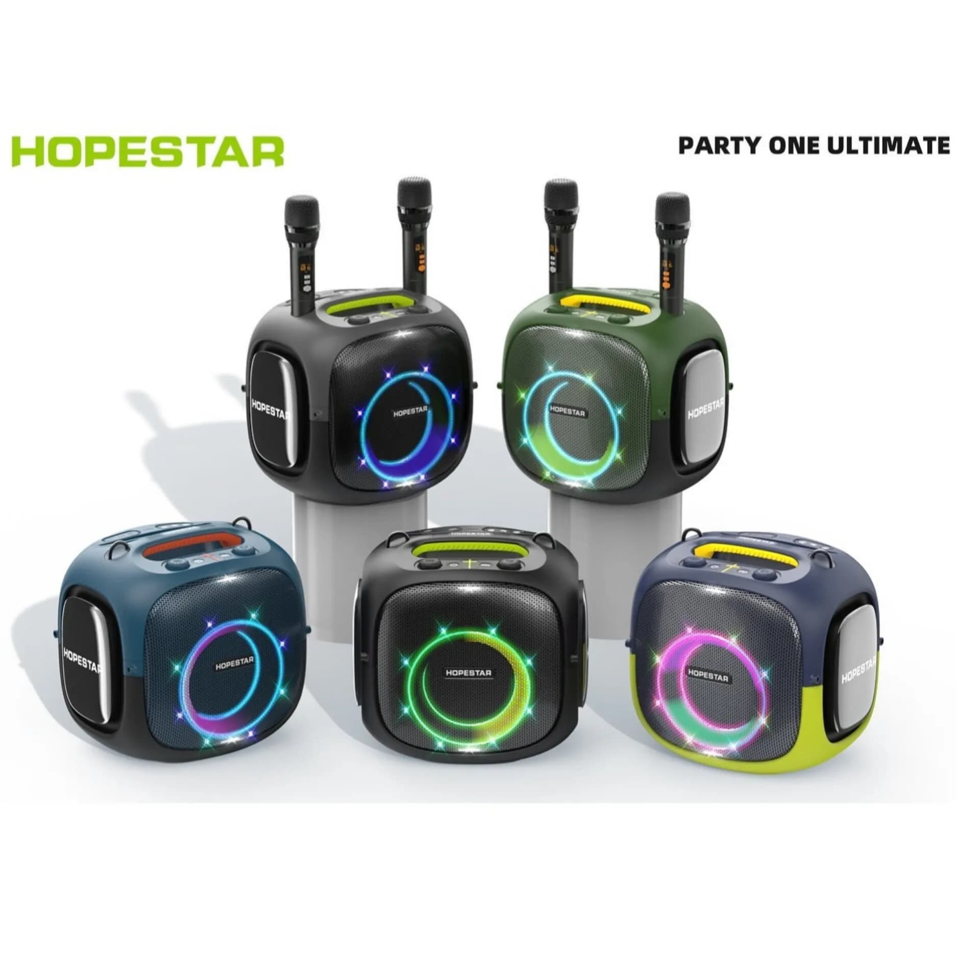 اسپیکر بلوتوثی هوپ استارپارتی وان التیمیت Hopestar Party One Ultimate توان 240 وات | دو میکروفون بیسیم و باتری 30000mAh — تصویر ۴