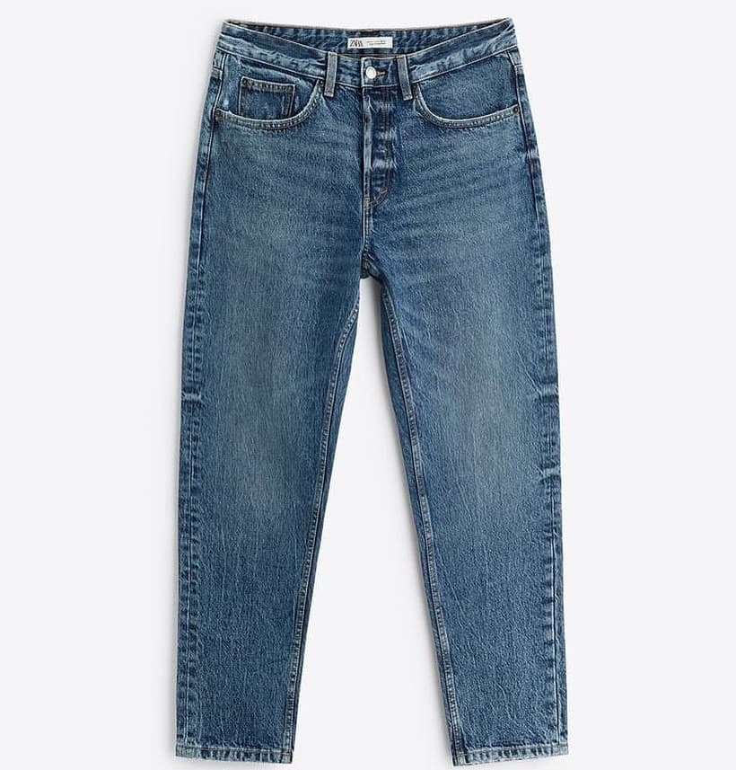شلوار مام استایل آبی zara ترک