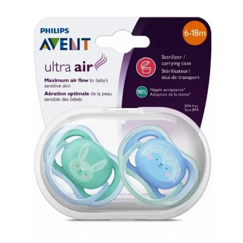 پستانک ارتودنسی اونت 6-18 ماه سری UltraAir مدل SCF344/22