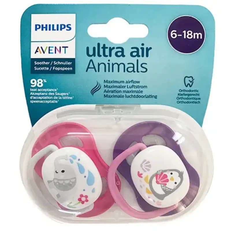 پستانک ارتودنسی اونت 6-18 ماه سری UltraAir مدل SCF080/08