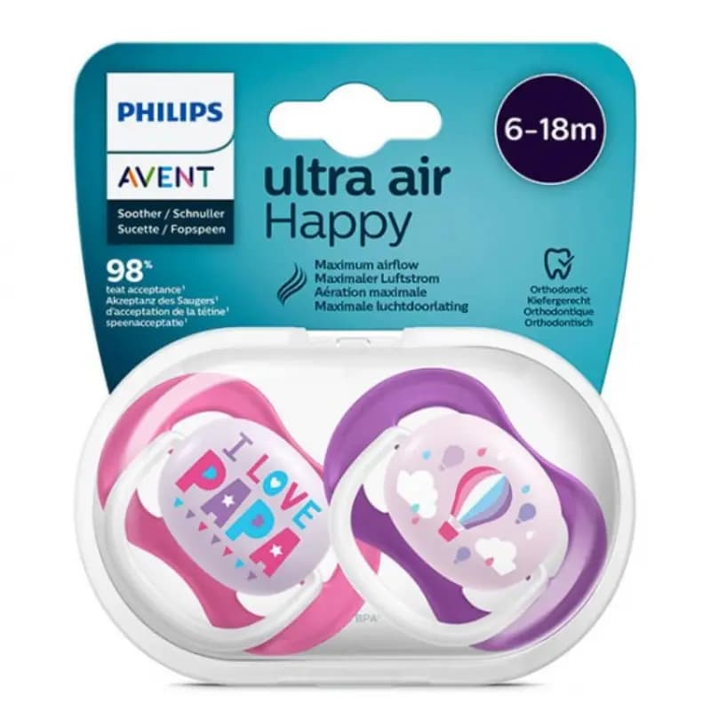 پستانک ارتودنسی اونت 6-18 ماه سری UltraAir مدل SCF080/04