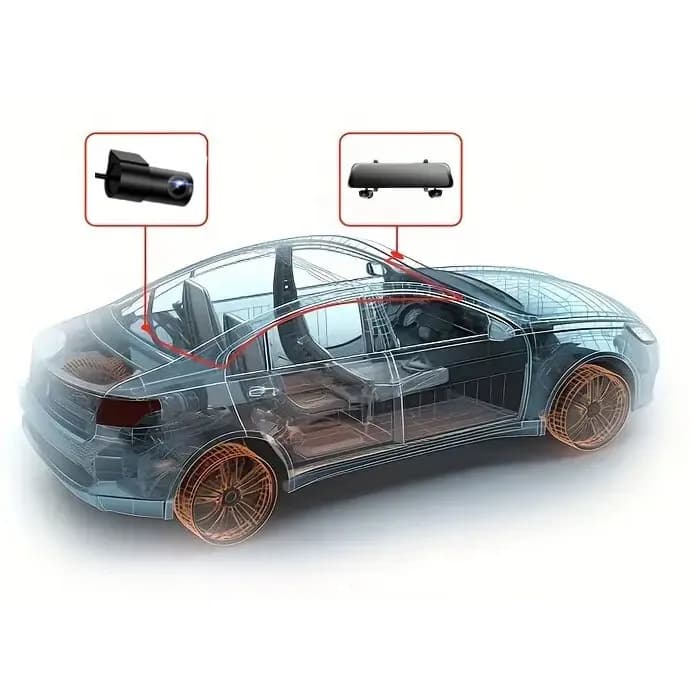 دوربین ثبت وقایع خودرو آینه ای Anytek مدل M12+ GPS WiFi با دوربین عقب — تصویر ۲