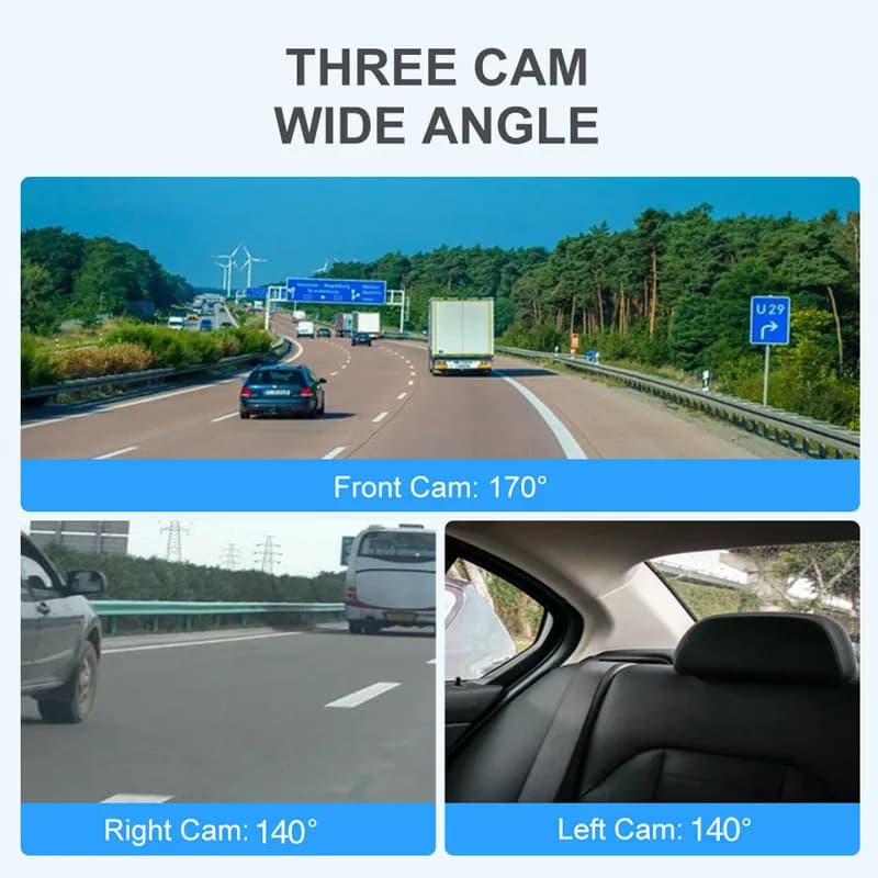 دوربین ثبت وقایع خودرو 4 دوربین مدل A306 GPS WiFi — تصویر ۵