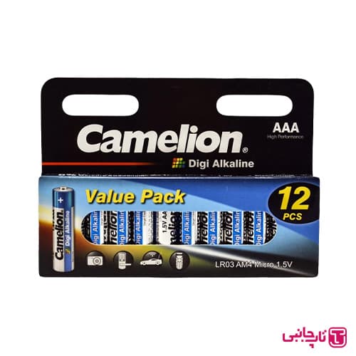 باتری نیم قلم 1.5 ولت دیجی آلکالاین CAMELION (12 عددی)