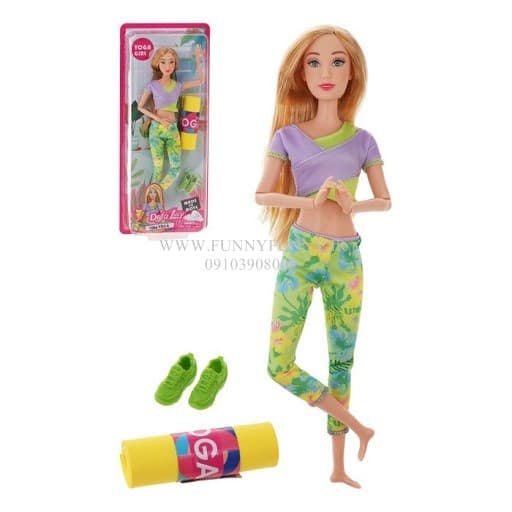 عروسک باربی دفا لوسی یوگا کار همراه با مت مدل 8489 Barbie Defa Lucy — تصویر ۵