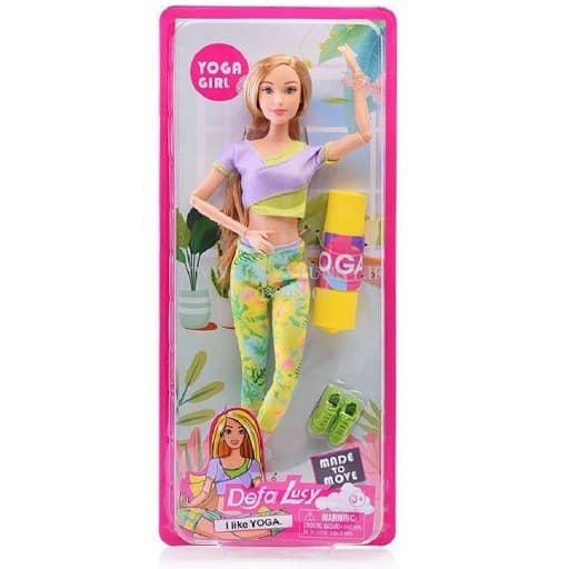 عروسک باربی دفا لوسی یوگا کار همراه با مت مدل 8489 Barbie Defa Lucy — تصویر ۳