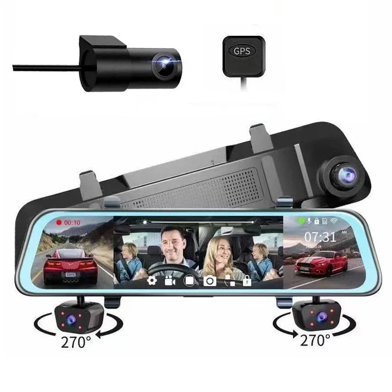دوربین آینه ای ثبت وقایع خودرو 4 دوربین مدل A322 GPS WiFi