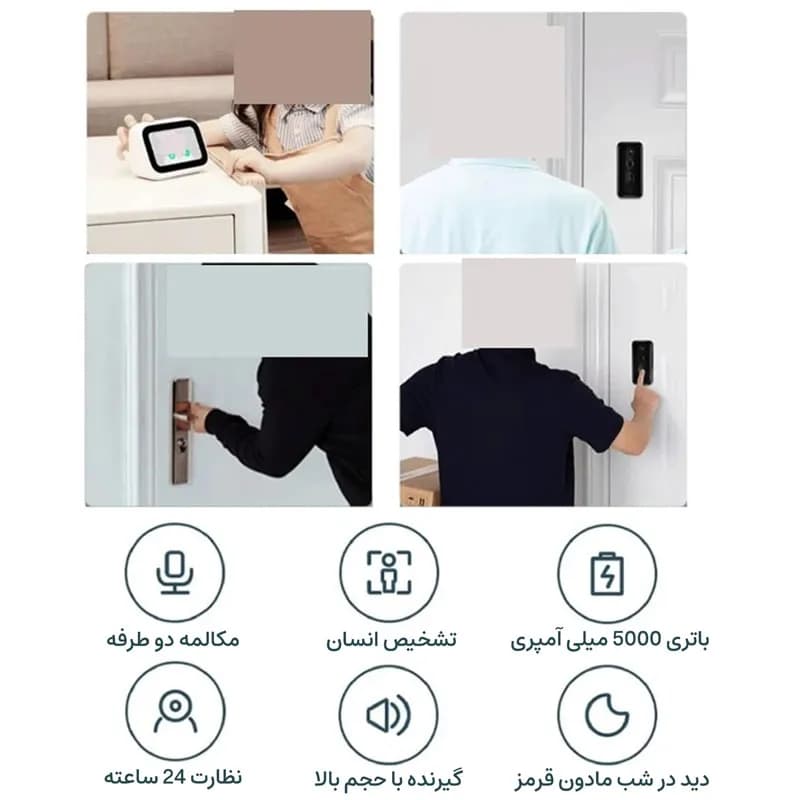 زنگ در تصویری هوشمند شیائومی Xiaomi Smart Doorbell 3 MJML05-FJ — تصویر ۴