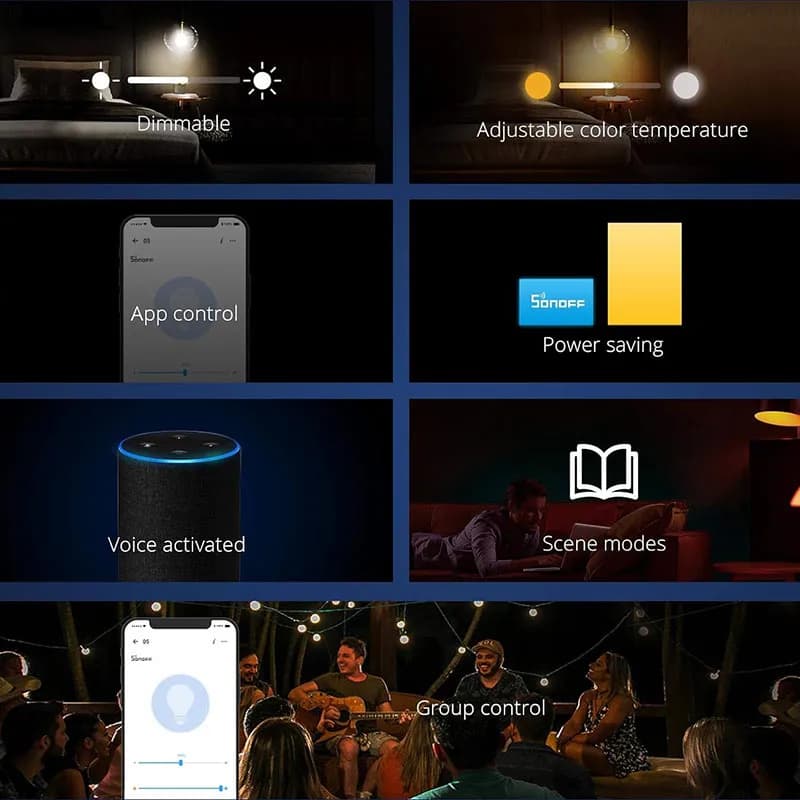 لامپ هوشمند فیلامنتی سونوف Sonoff B02-F-A60 WiFi — تصویر ۵