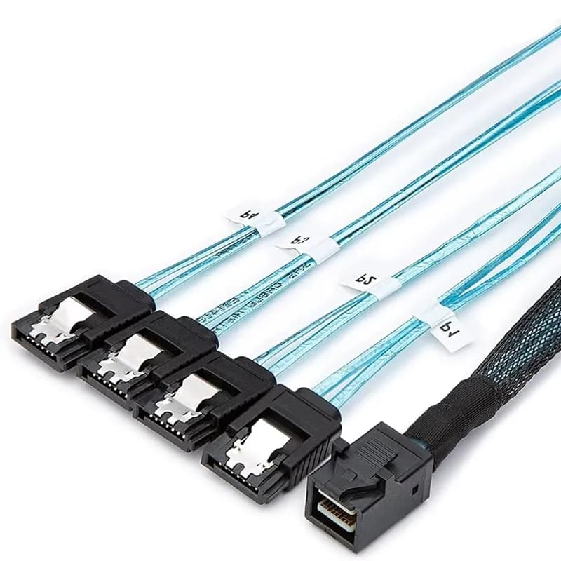 کابل تبدیل 1 به 4 Mini SAS SFF-8643 به SATA مدل SM105