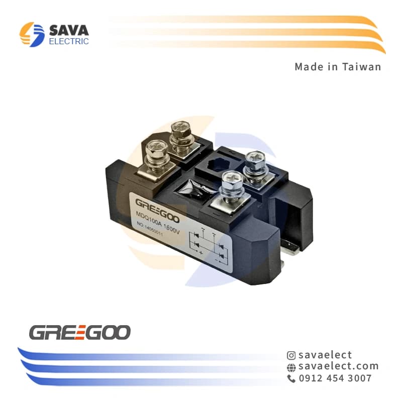 پل دیود تک فاز MDQ-200-16F گریگو تایوان — تصویر ۱۰
