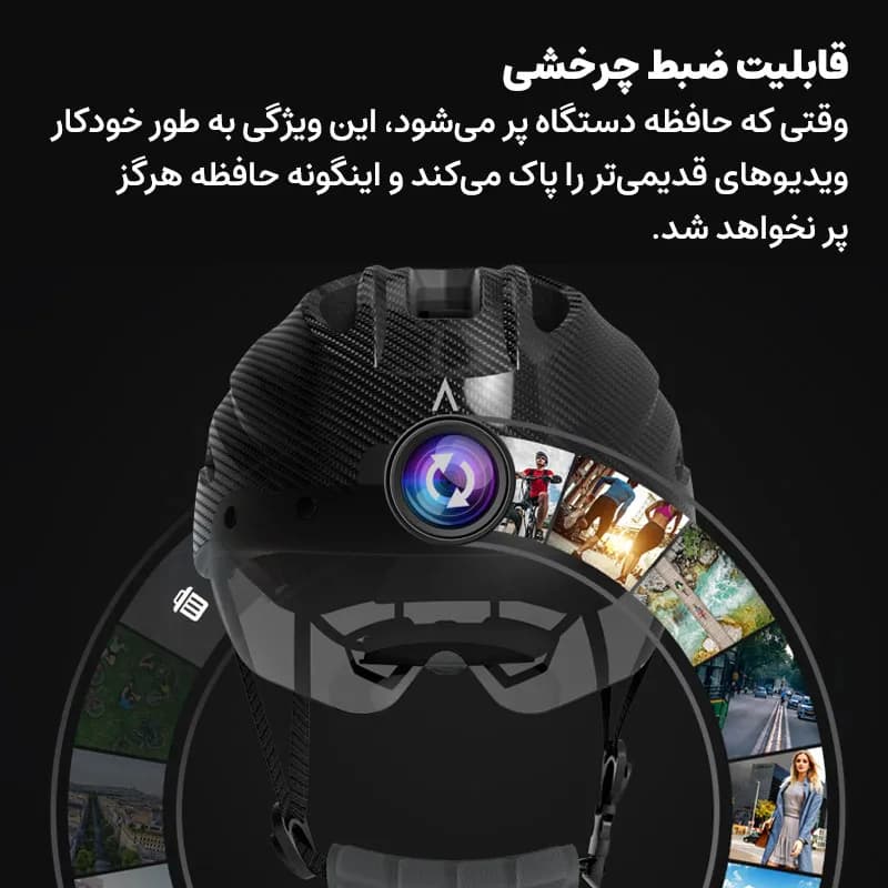 کلاه کاسکت ایمنی دوربین دار انی تک مدل Anytek RAW1PRO/4K — تصویر ۶
