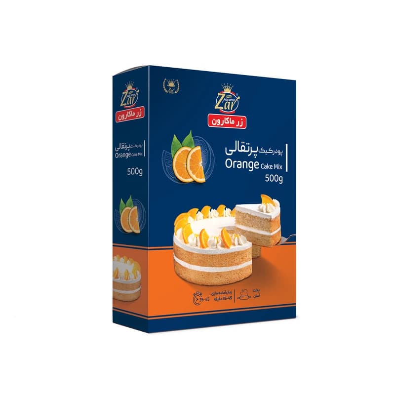 پودر کیک پرتقالی زر ماکارون مقدار 500 گرم — تصویر ۳