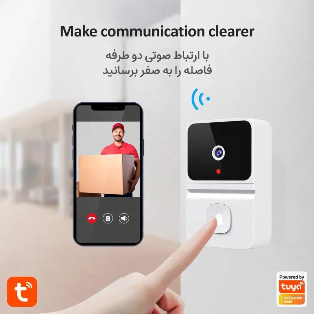 زنگ در تصویری هوشمند تویا TUYA PST-T23 WiFi — تصویر ۳