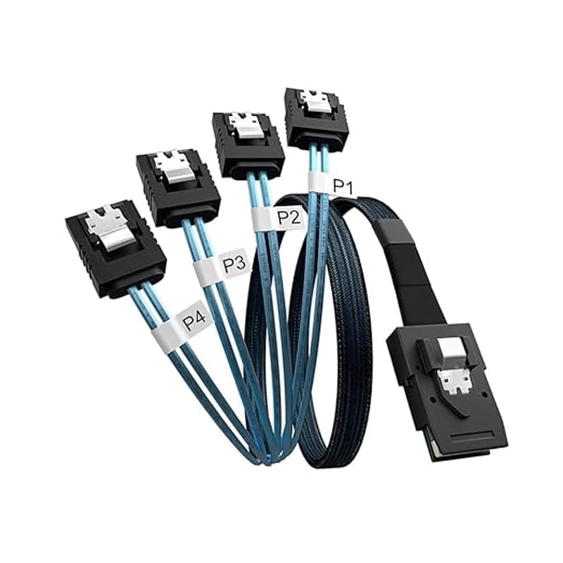 کابل تبدیل 1 به 4 Mini SAS SFF-8087 به SATA مدل SM15